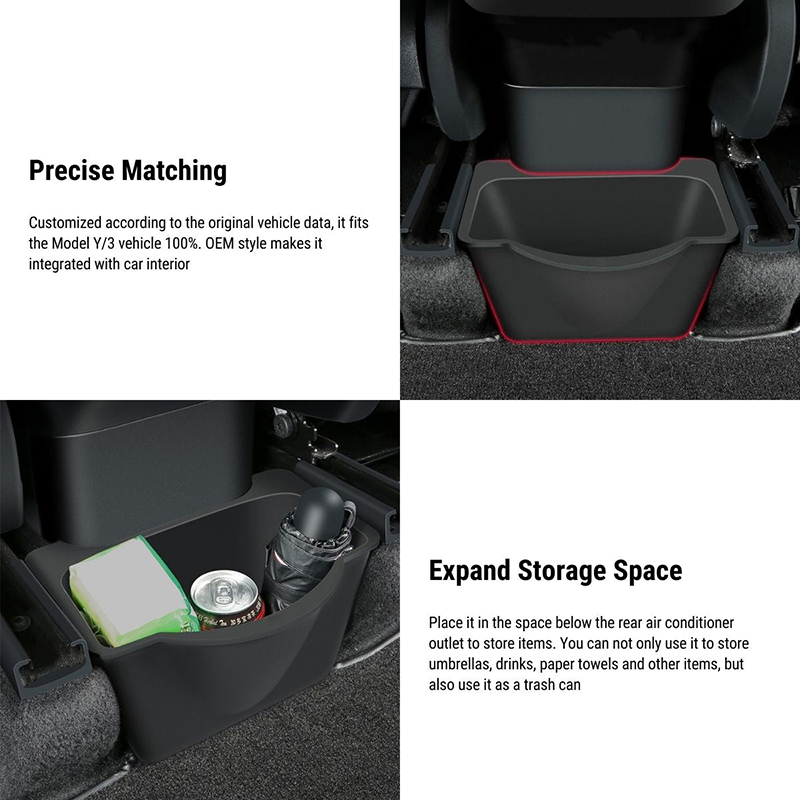Rear Center Console Storage Box for Tesla Model 3 Highland / Model Y-TESGOD