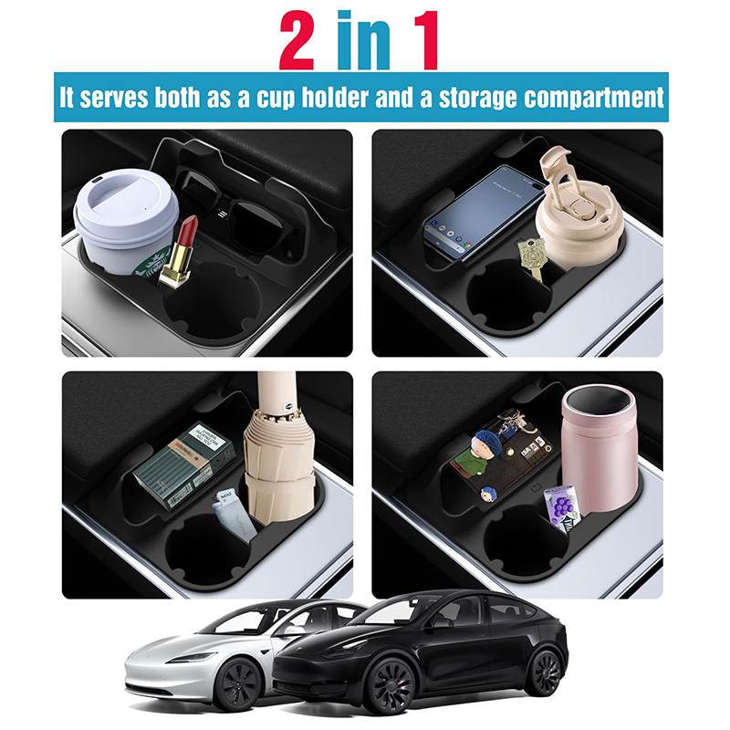 Center Console Tesla Cup Holder for Model 3/Y（2021-2023）-TESGOD