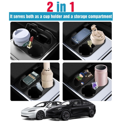 Center Console Tesla Cup Holder for Model 3/Y（2021-2023）-TESGOD