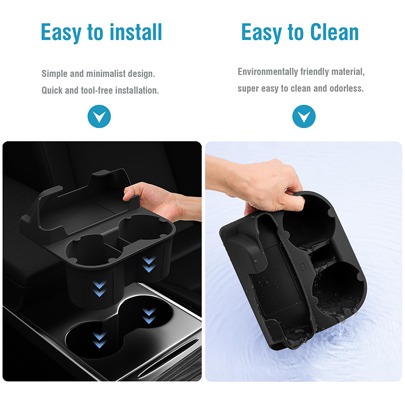Center Console Tesla Cup Holder for Model 3/Y（2021-2023）-TESGOD