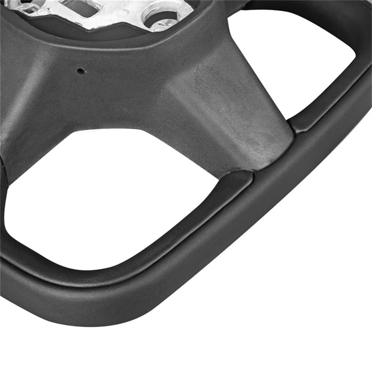 Black Leather Yoke Steering Wheel for Tesla Model 3（2017-2023） / Y（2020-2023）-TESGOD