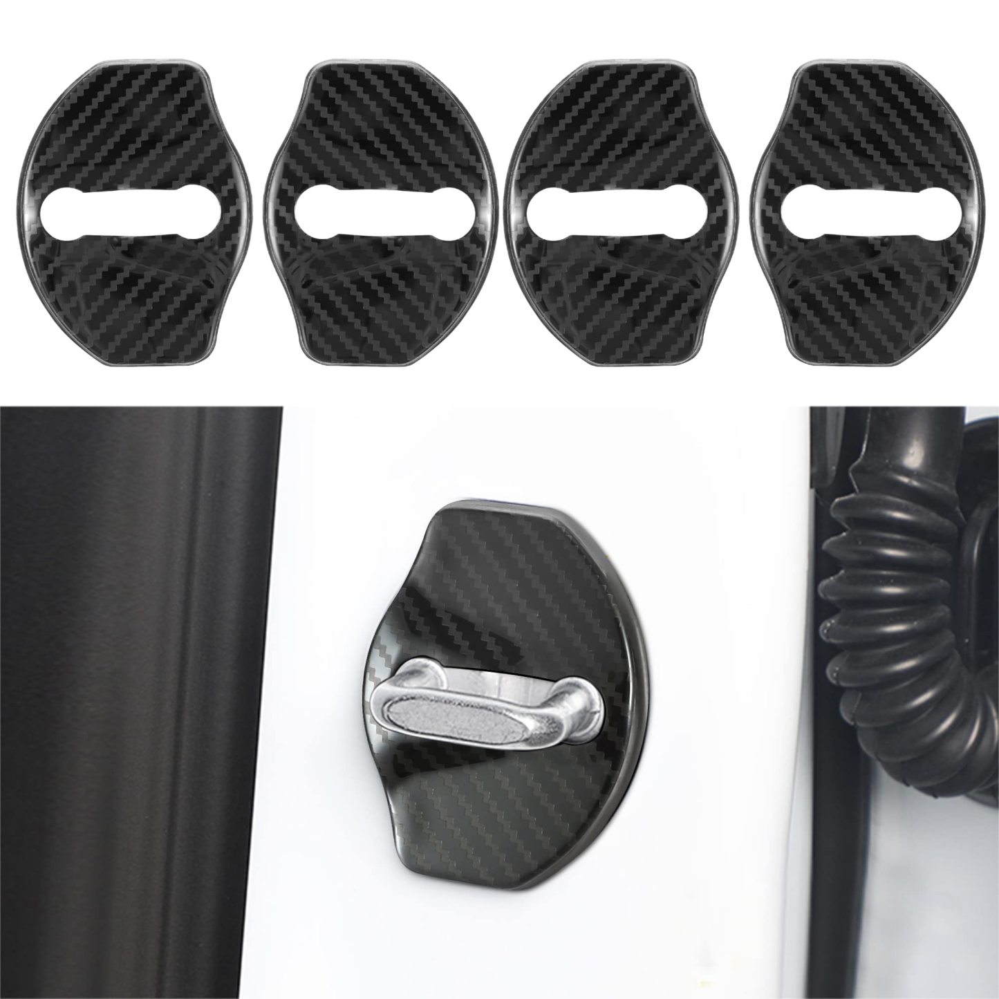 Car Door Lock Cover for Tesla Model 3/Y/X/S (4 pcs )-TESGOD