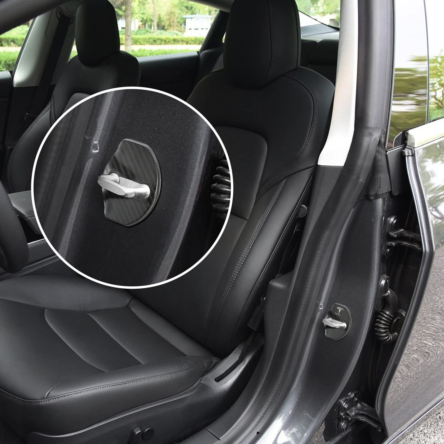 Car Door Lock Cover for Tesla Model 3/Y/X/S (4 pcs )-TESGOD