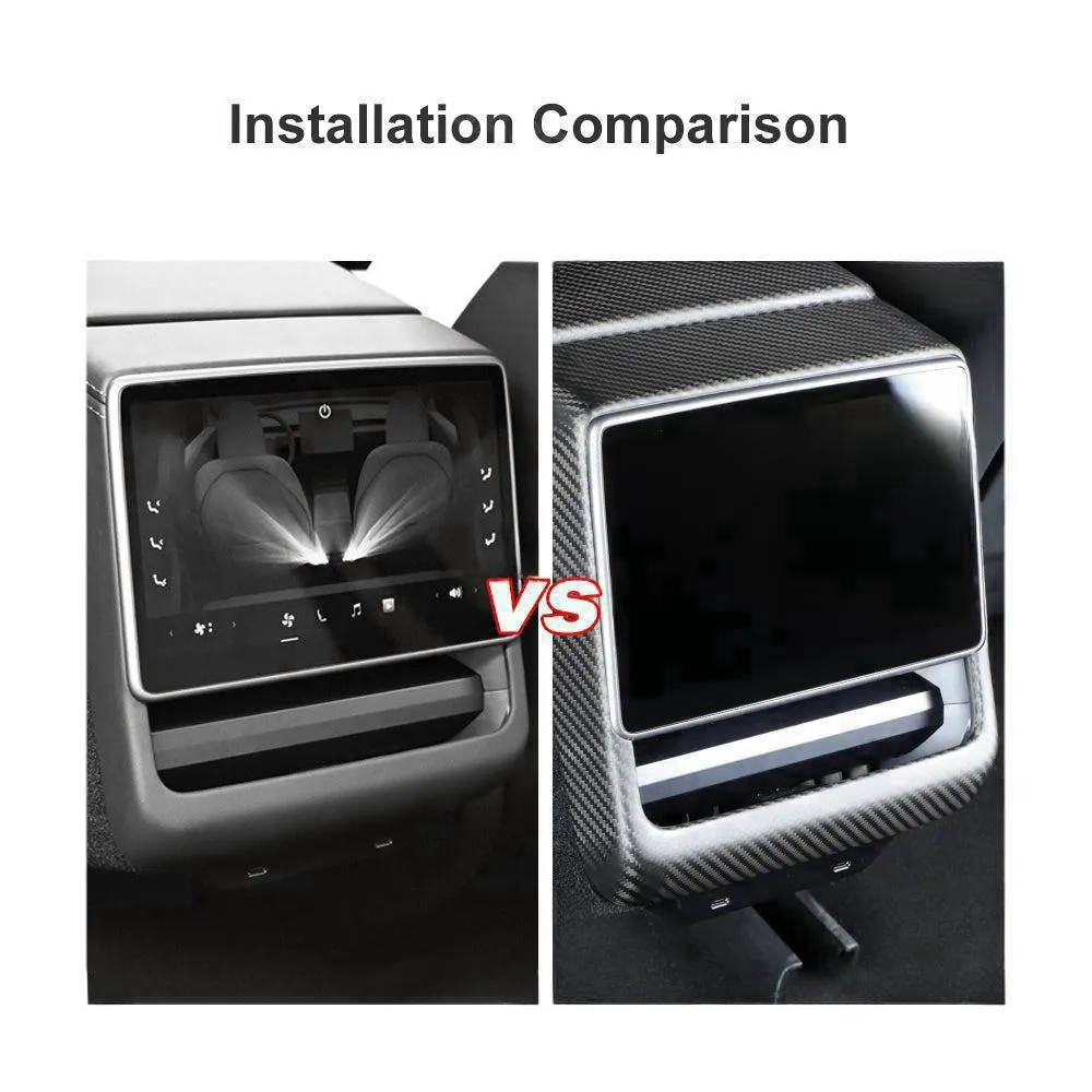 Carbon Fiber Rear Seat Vent Cover for Tesla Model 3 Highland（2024+）-TESGOD