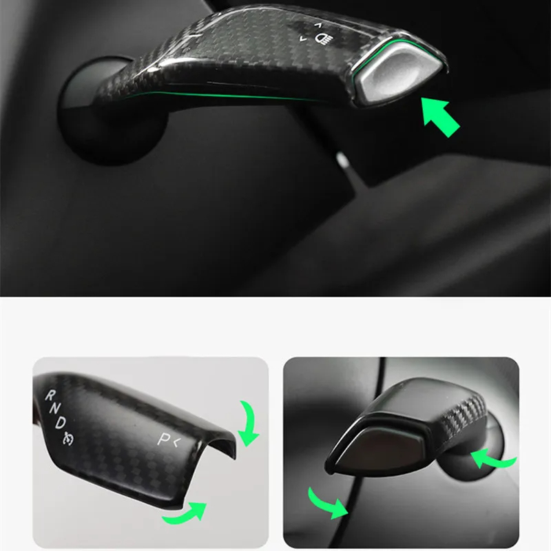 Carbon Fiber Wiper and Drive Shift Switch Cover for Tesla Model 3/Y-TESGOD