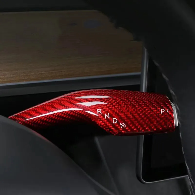 Carbon Fiber Wiper and Drive Shift Switch Cover for Tesla Model 3/Y-TESGOD