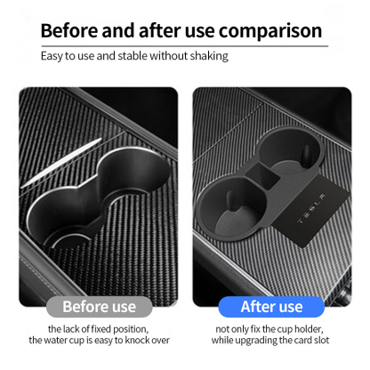 Center Console Tesla Cup Holder for Model 3/ Model Y 2021-2024-TESGOD