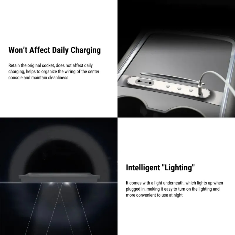 Center Console USB Hub Buttons for Tesla Model 3（2021-2023）/ Y（2021-2023）-TESGOD