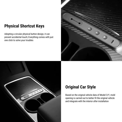Center Console USB Hub Buttons for Tesla Model 3（2021-2023）/ Y（2021-2023）-TESGOD