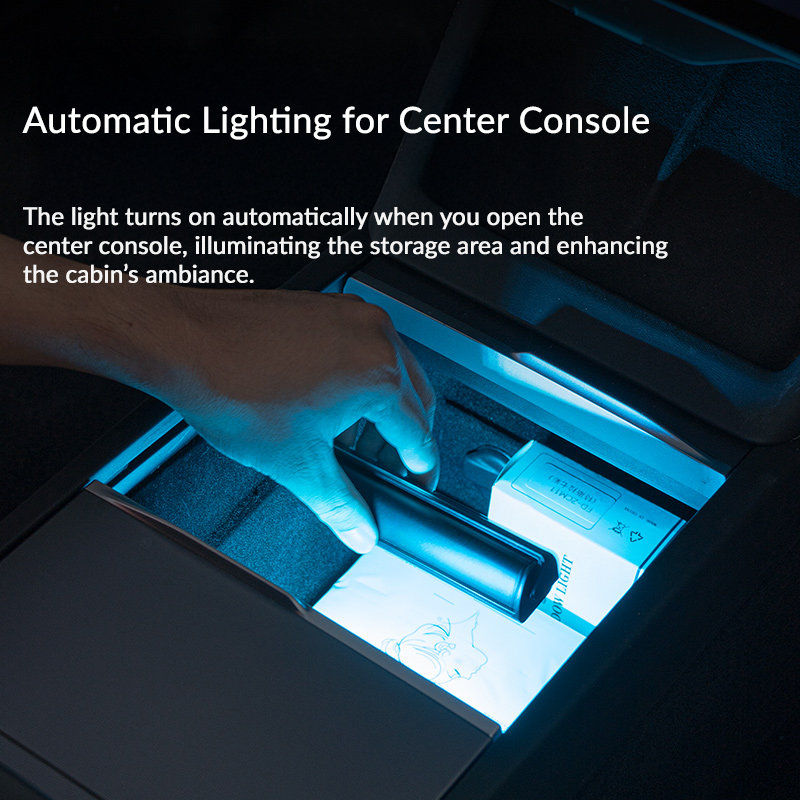 Central Console Box Ambient Light for Tesla Model 3/Y