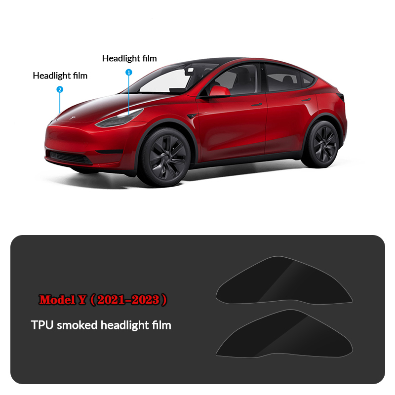 Compatible with Tesla Model Y (2021-2024) Headlights and Taillight Protection Film-TESGOD