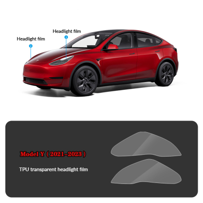 Compatible with Tesla Model Y (2021-2024) Headlights and Taillight Protection Film-TESGOD