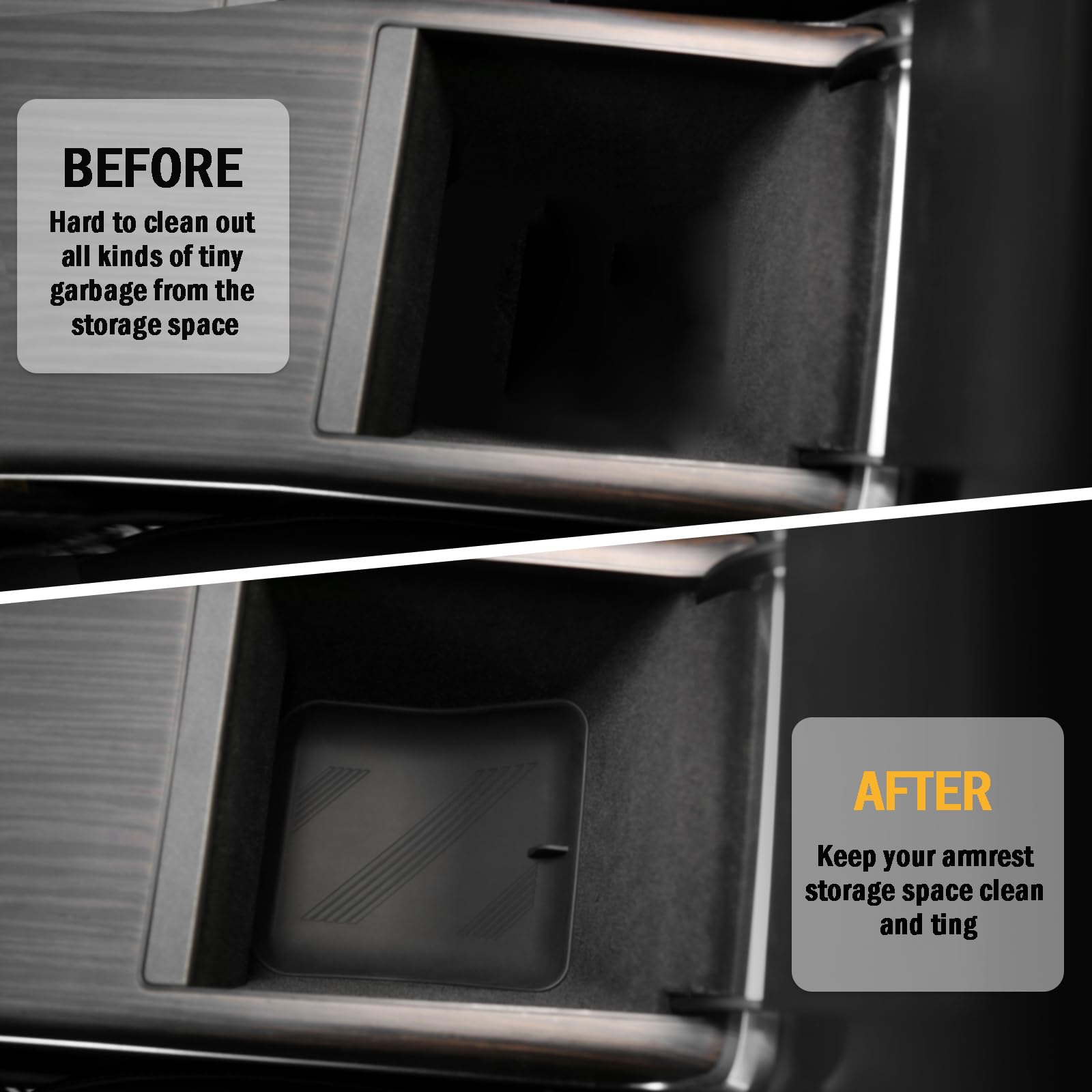  Center Console Storage Mat for Tesla Model S/X-TESGOD