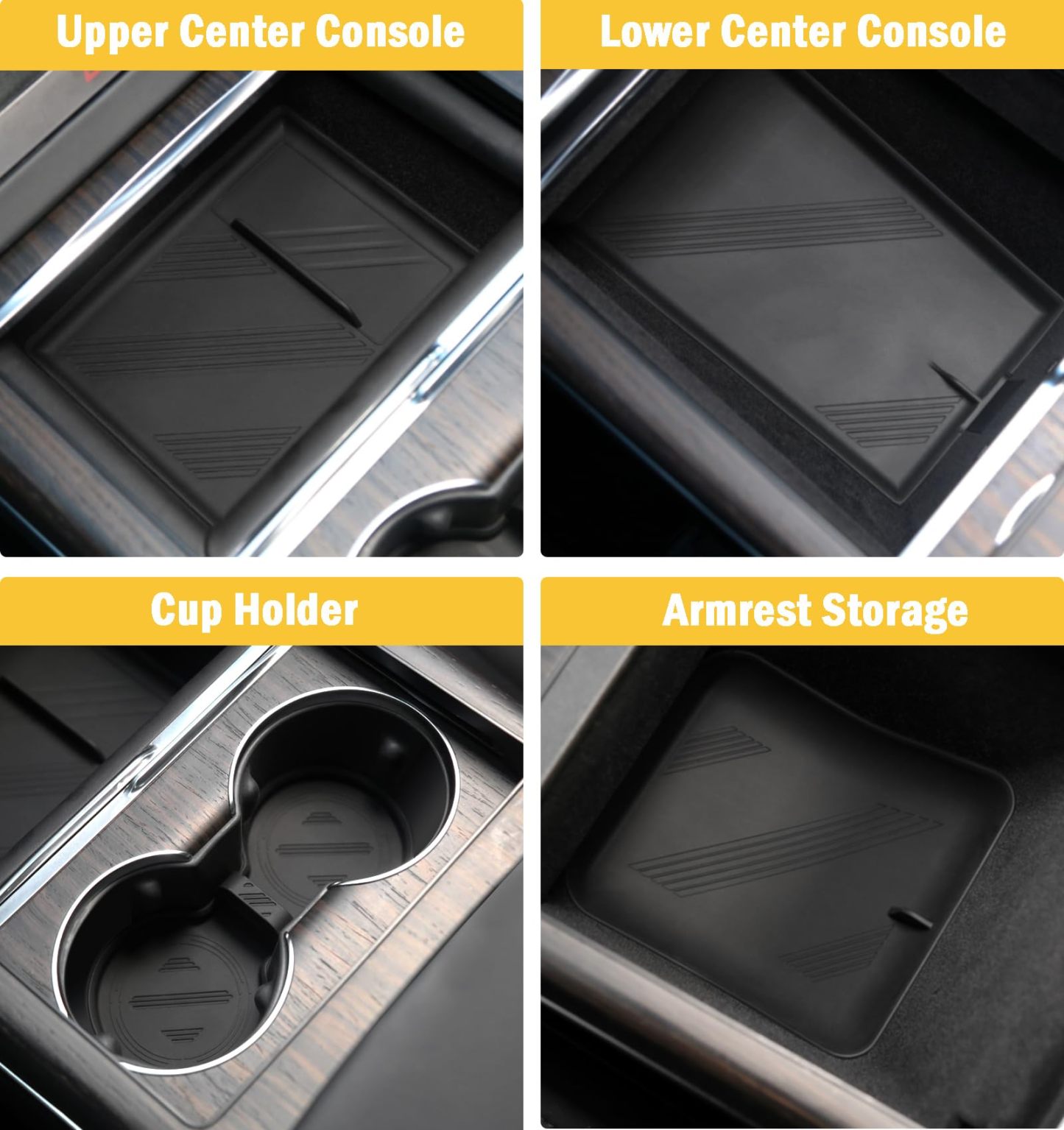  Center Console Storage Mat for Tesla Model S/X-TESGOD