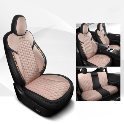 Cotton-Linen Seat Covers for Tesla Model 3