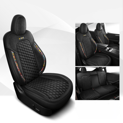 Cotton-Linen Seat Covers for Tesla Model 3
