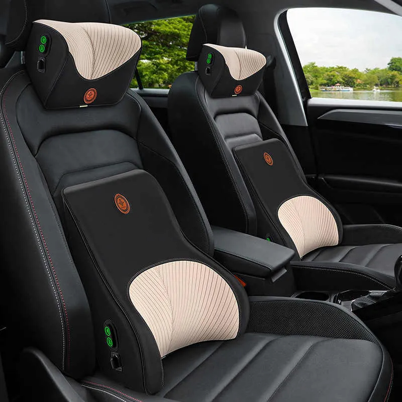 Tesla Electric Massage Headrest | 3D Neck & Lumbar Support-TESGOD