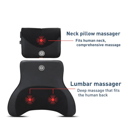 Tesla Electric Massage Headrest | 3D Neck & Lumbar Support-TESGOD