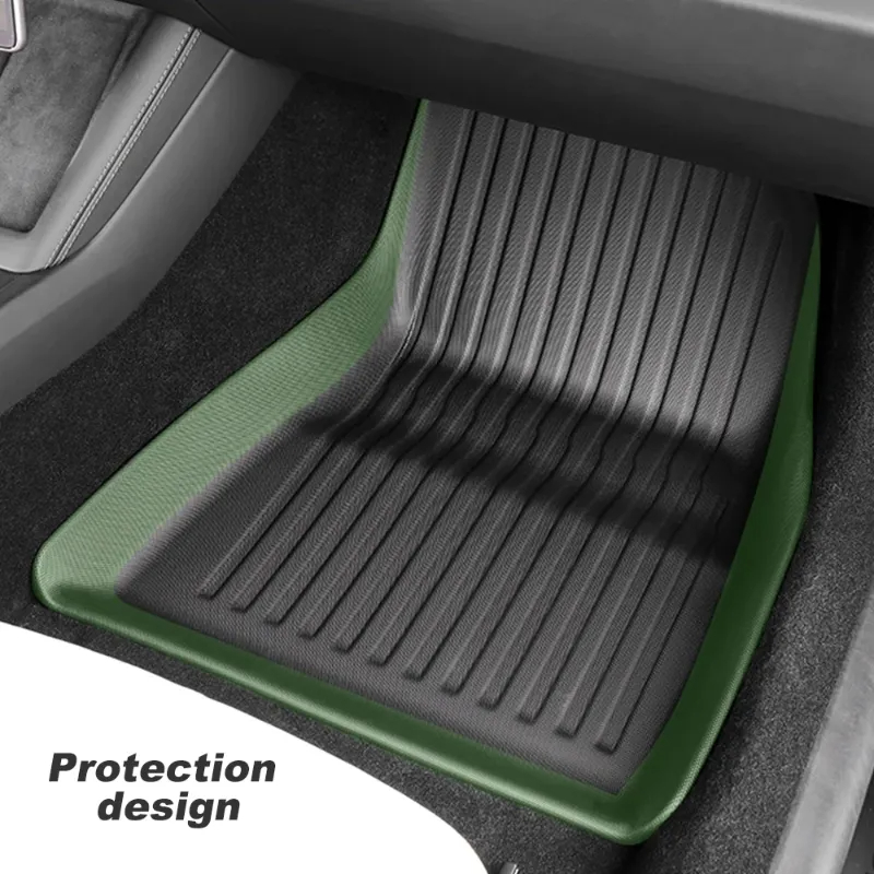 Premium TPE All-Weather Floor Mats for Tesla Model 3 Highland-TESGOD