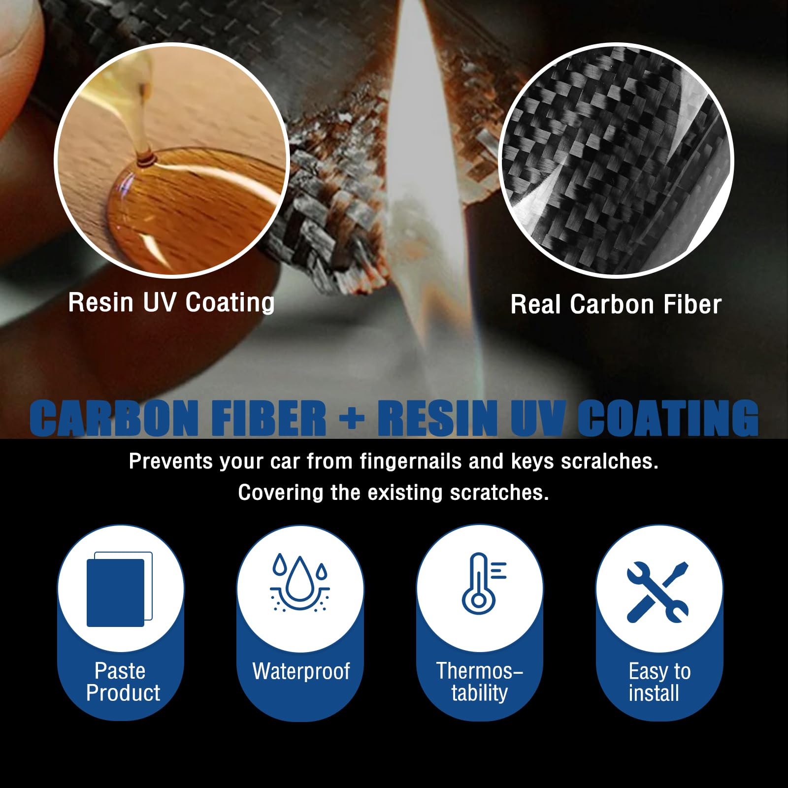 Real Carbon Fiber Steering Wheel Cover for Model 3 Highland 2024+-TESGOD