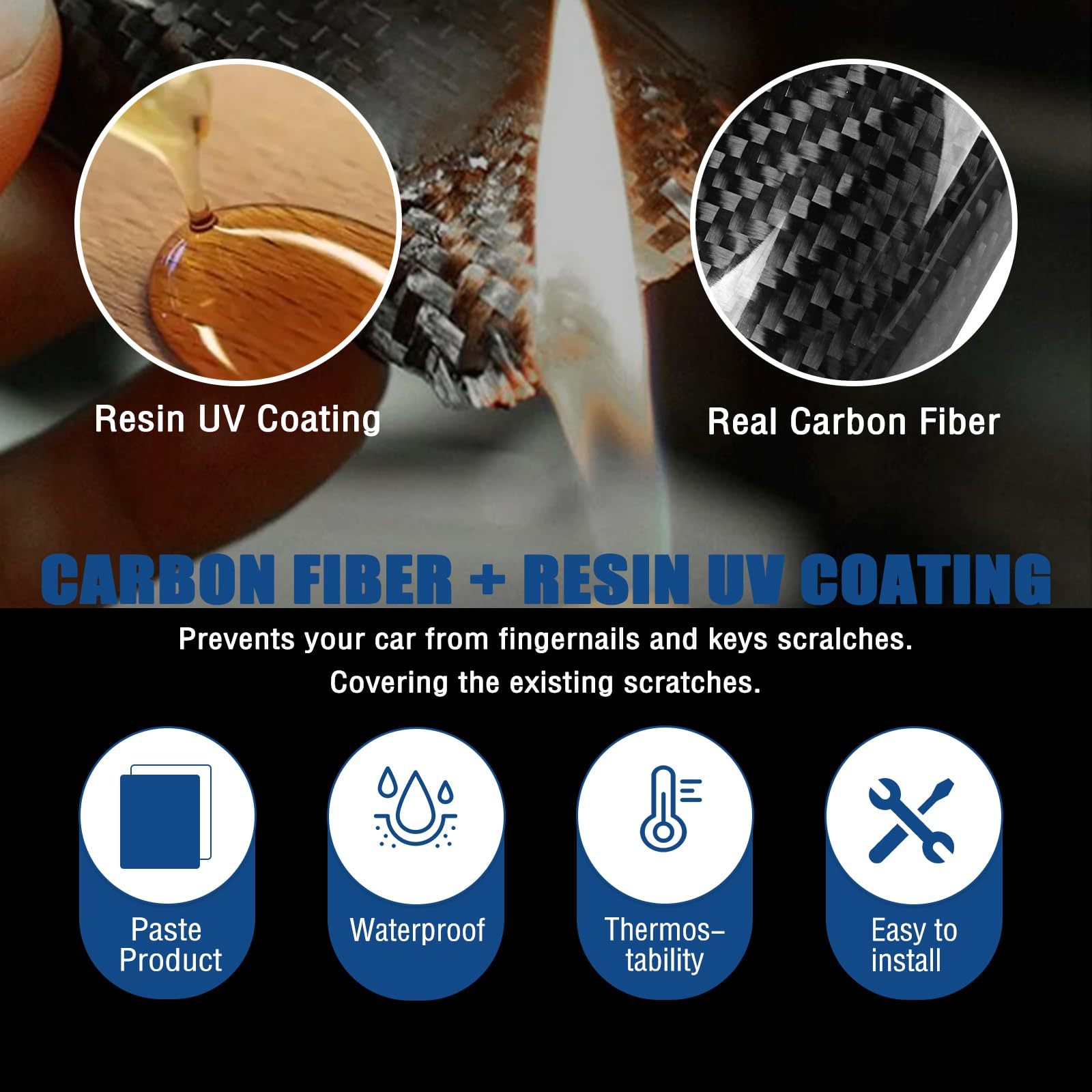 Real Carbon Fiber Steering Wheel Cover for Model 3 Highland 2024+-TESGOD