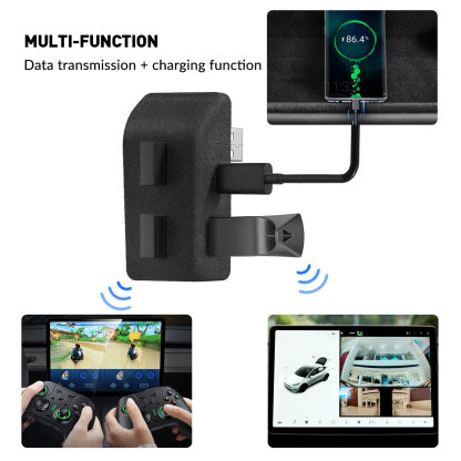 Glovebox USB Hub for Tesla Model Y / Model 3 Highland（2023.10+） – Multi-Port ABS Flocking Dock