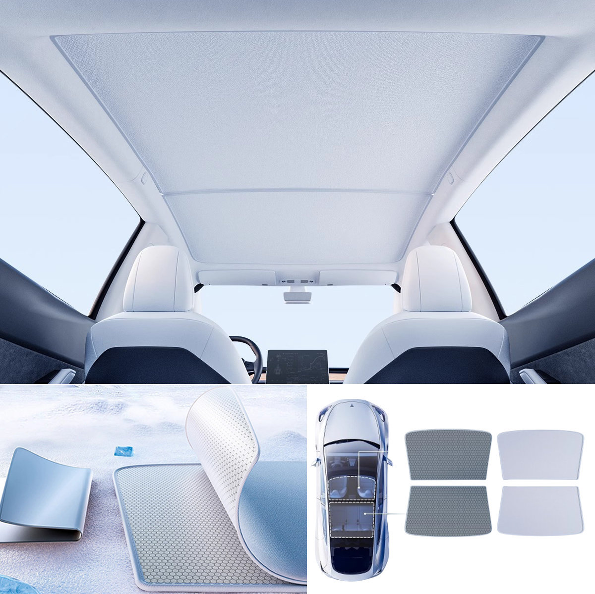 Graphene Sunshade for Tesla Model 3 Highland 2024+ / Model Y Juniper 2025+-TESGOD