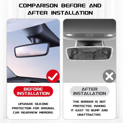 Silicone Protective Frame for Tesla Model 3/Y Inner Rearview Mirror-TESGOD