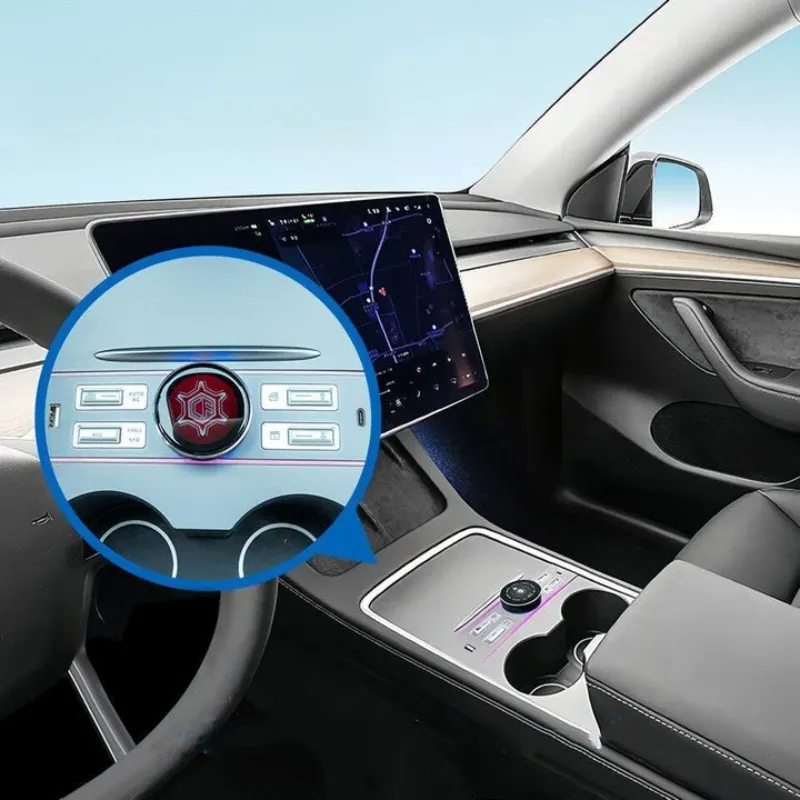 LCD Knob Docking Station for Tesla Model 3（2021-2024）/ Y（2020-2024）-TESGOD