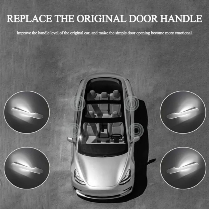 Tesla Model 3 Highland Auto Present Door Handle with LED (4PCS)-TESGOD