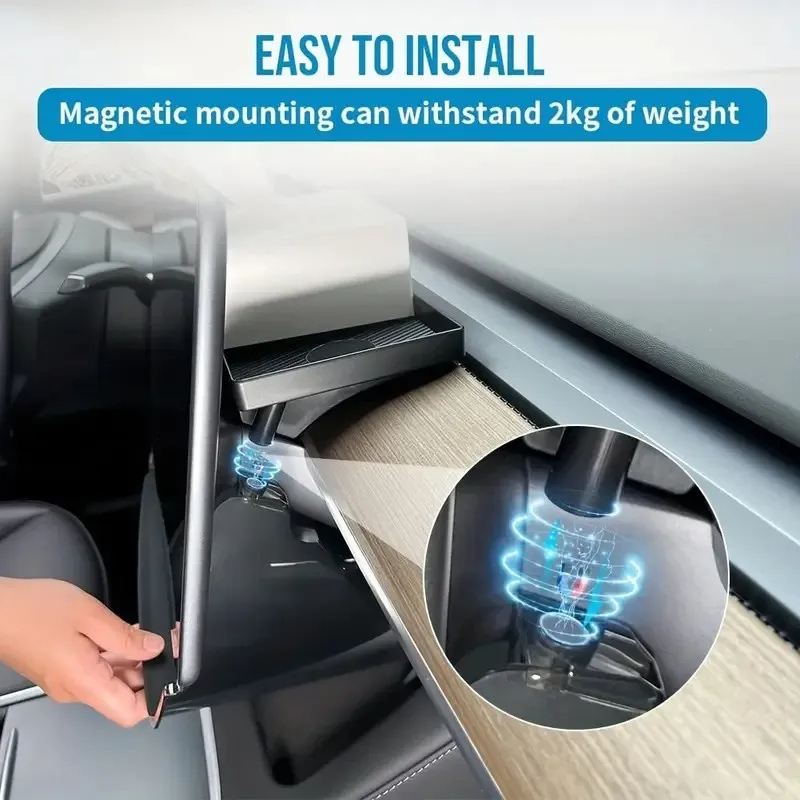 Magnetic Translucent Storage Box For Tesla Model 3/Y-TESGOD