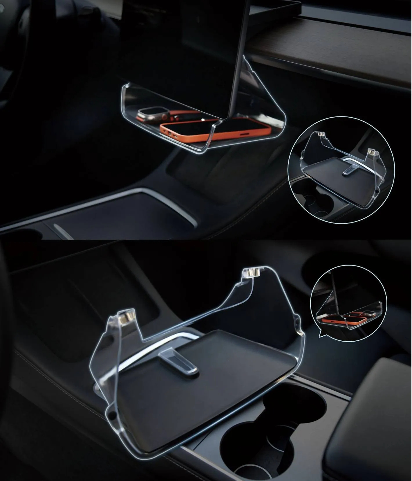 Magnetic Translucent Storage Box For Tesla Model 3/Y-TESGOD