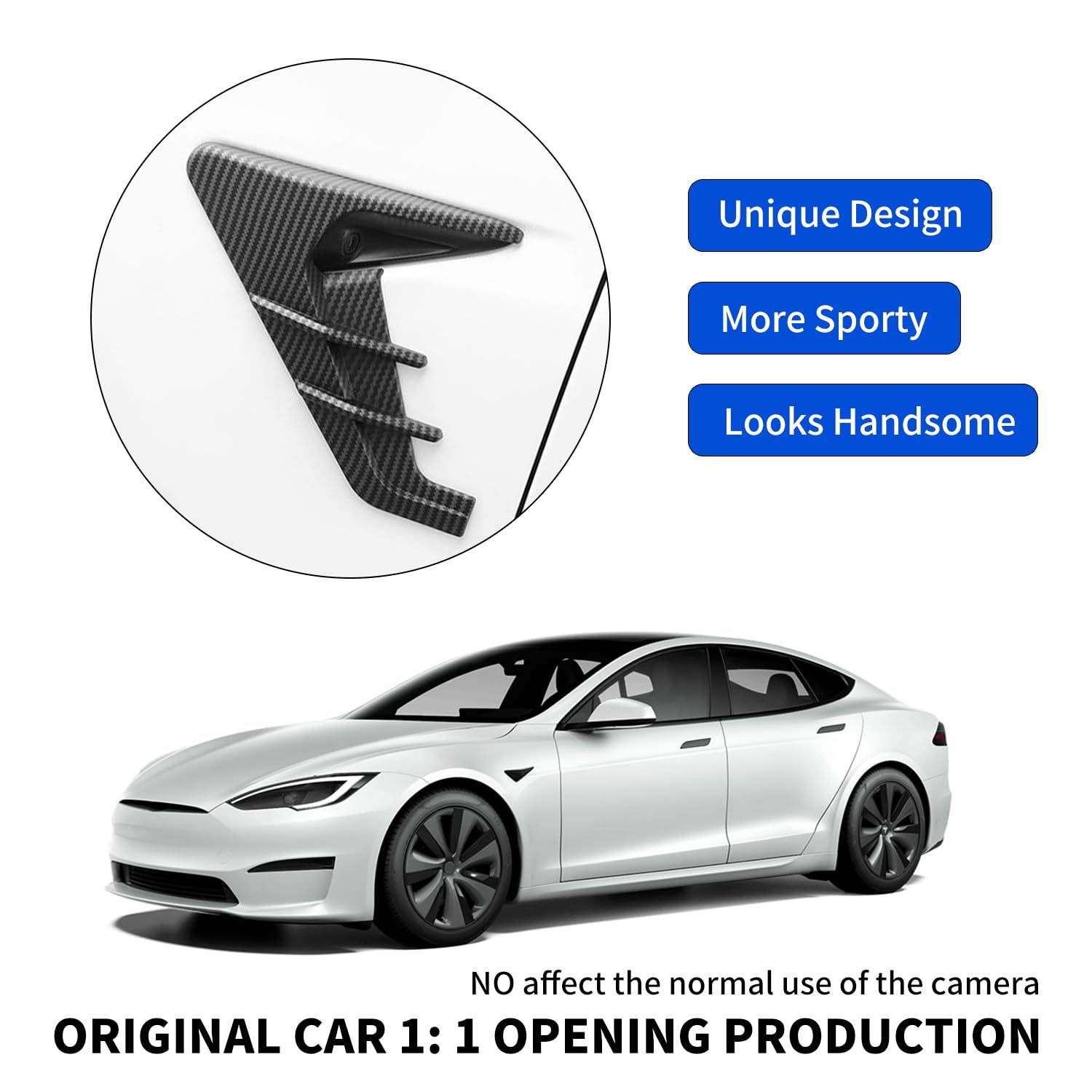 Tesla Model 3（2017-2023）/ Y（2020-2023）Side Camera Protection Cover-TESGOD
