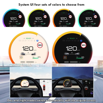 Model 3/Y 3.54’’ Switchback Mini Display Instrument Cluster-TESGOD