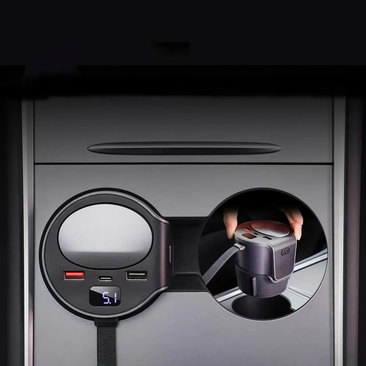 Model 3/Y（2022-2023） 65W Fast Charging HUB Docking Station-TESGOD