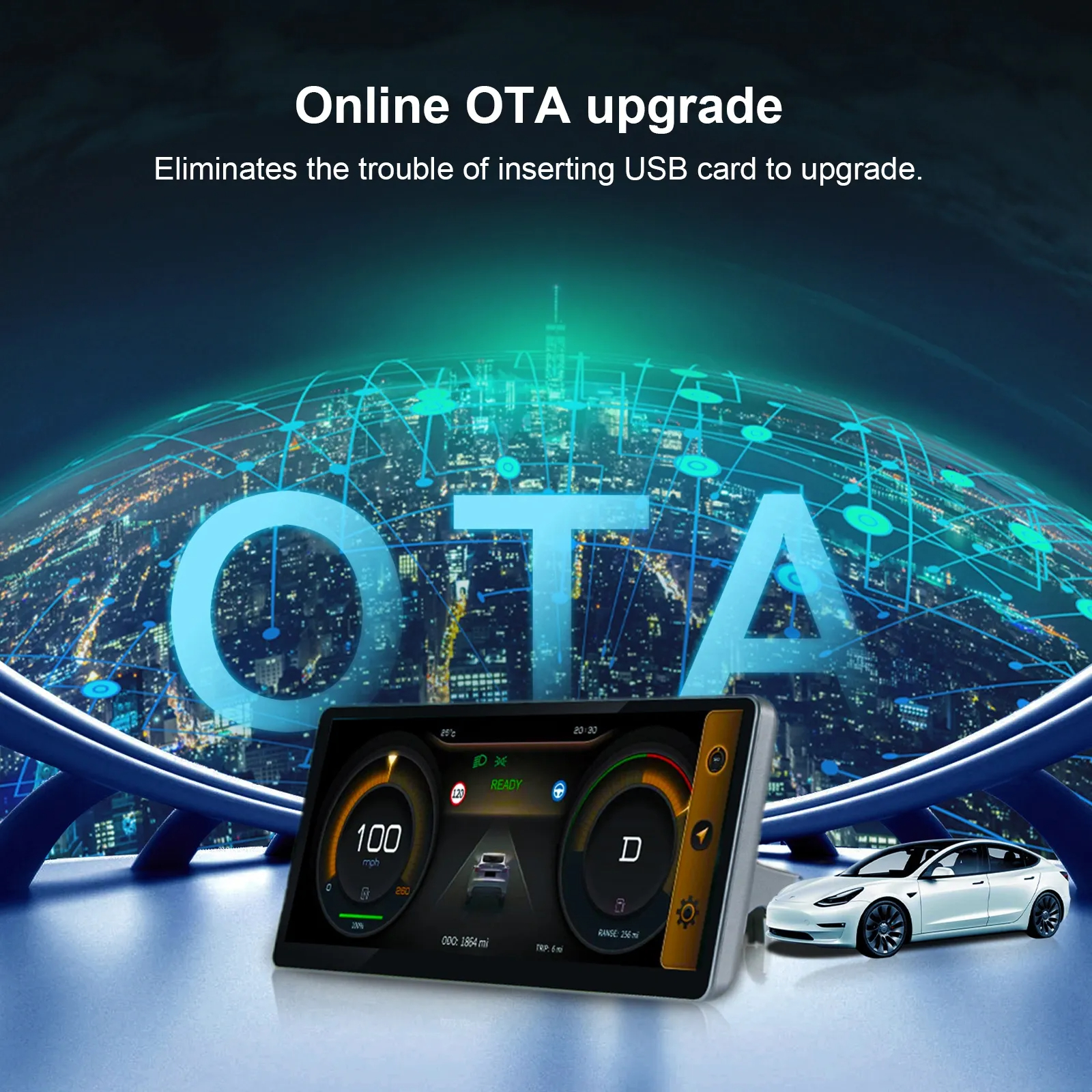 Model 3/Y 9''inch Carplay Center Console Dashboard Touch Screen-TESGOD