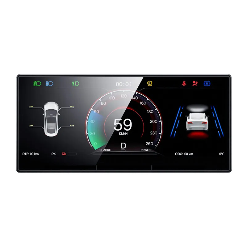 Compatible with Model Y (2017-2023) / Model 3 (2017-2024) F9 9-inch Touchscreen CarPlay/Android Auto Smart Dashboard-TESGOD