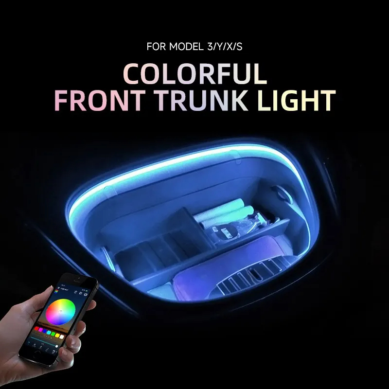 Model 3/Y/X/S（2021-2023） Frunk LED Bluetooth RGB Lighting Kit-TESGOD