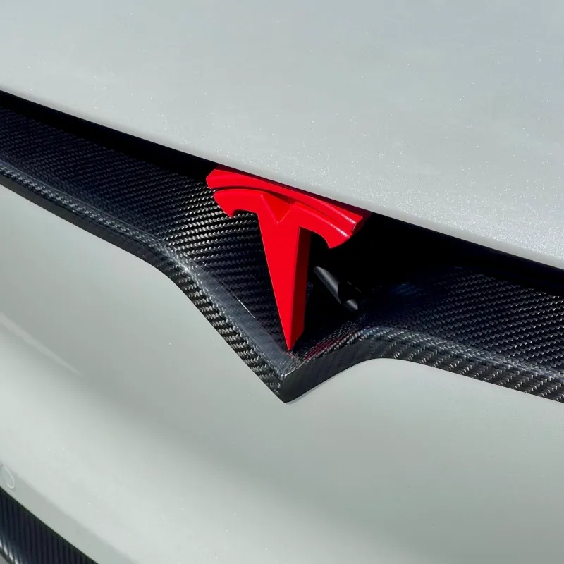 Model X Front End Inlay - Real Molded Carbon Fiber