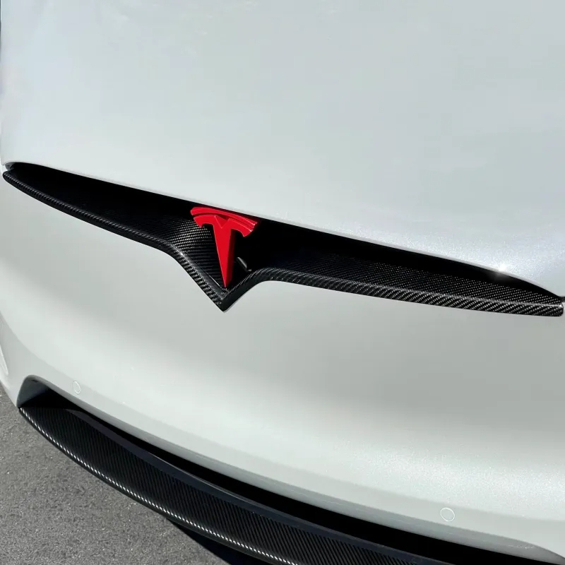 Model X Front End Inlay - Real Molded Carbon Fiber-TESGOD
