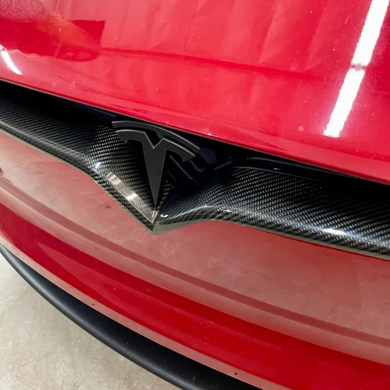 Model X Front End Inlay - Real Molded Carbon Fiber-TESGOD