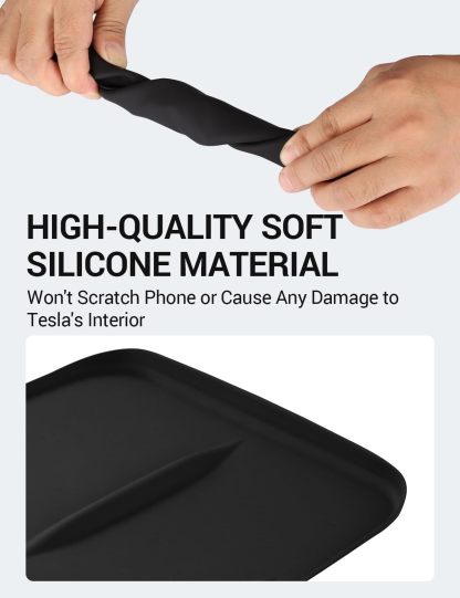 Tesla Model Y/3 Center Console Wireless Charger Pad Silicone Case-TESGOD