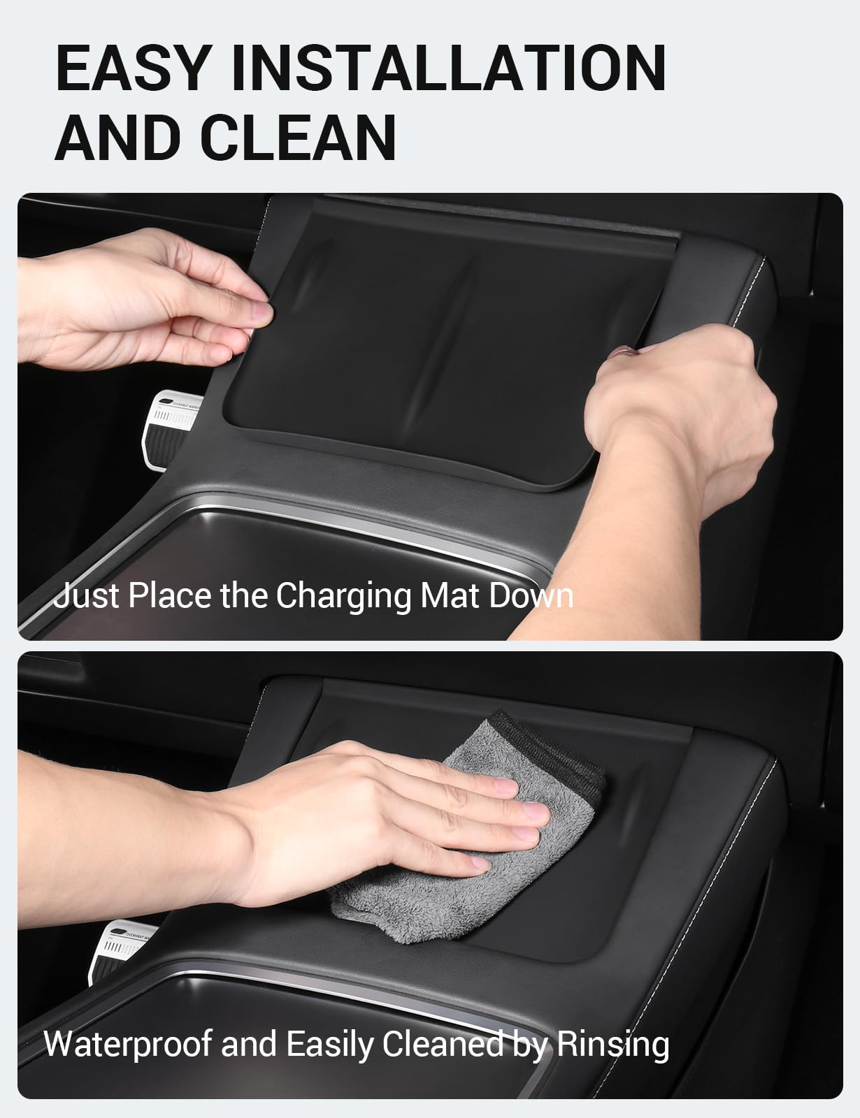 Tesla Model Y/3 Center Console Wireless Charger Pad Silicone Case-TESGOD