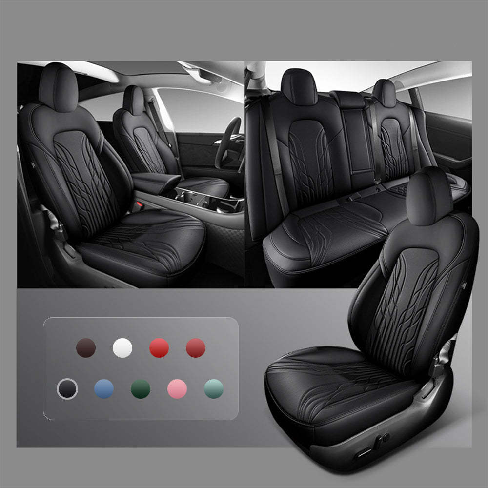 Nappa Leather Seat Covers for Model 3 Highland & Model Y Juniper