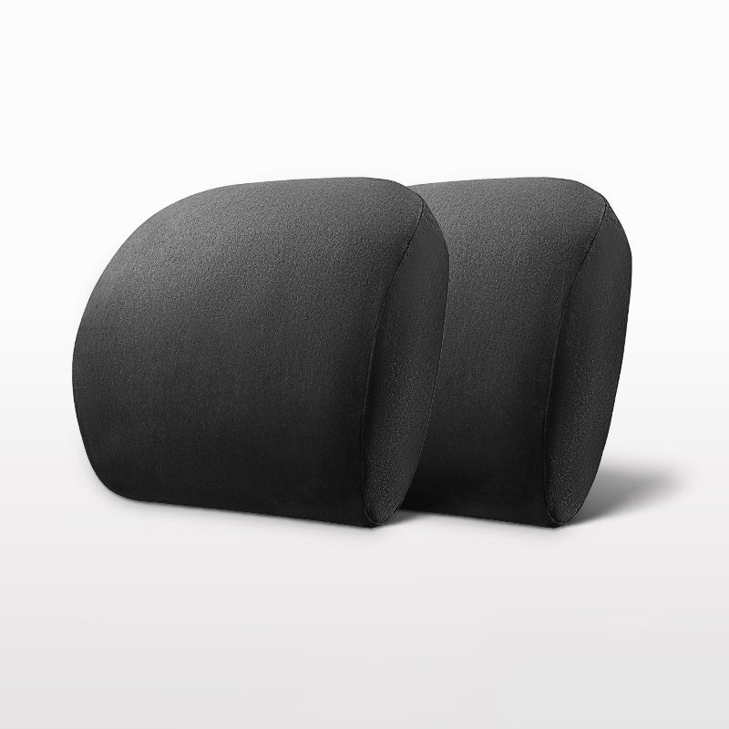 Neck and Lumbar Support Pillow for Tesla Model 3/Y/X/S  | Premium Suede Memory Foam Headrest