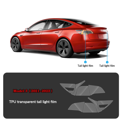 Compatible with Tesla Model 3 (2021-2023) Headlights and Taillight Protection Film-TESGOD