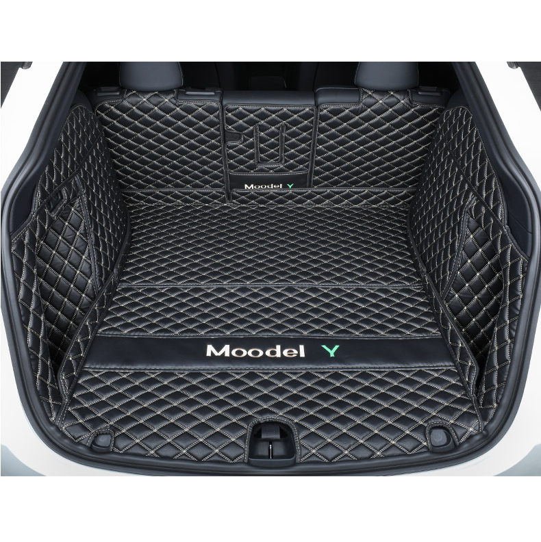 Tesla Model Y Trunk Mats – Waterproof, Soundproof, Stain-Resistant-TESGOD