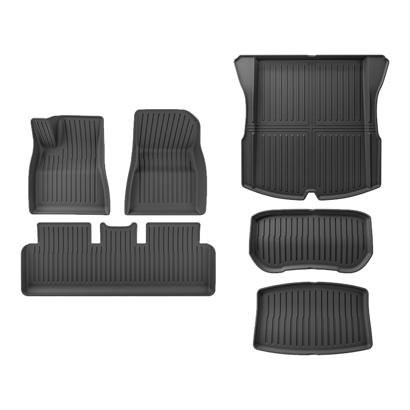 Premium TPE All-Weather Floor Mats for Tesla Model 3 Highland-TESGOD