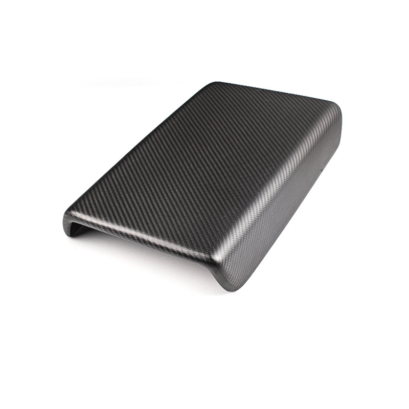 Real Carbon Fiber Center Console Armrest Cover for Tesla Model 3（2018-2024+）/ Model Y（2020-2024）-TESGOD