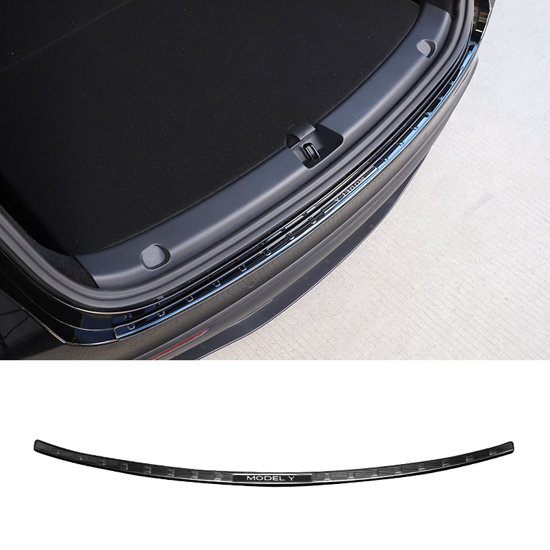 Trunk Guard Plate for Tesla Model 3/Y – Stainless Steel, Black Titanium Coating-TESGOD